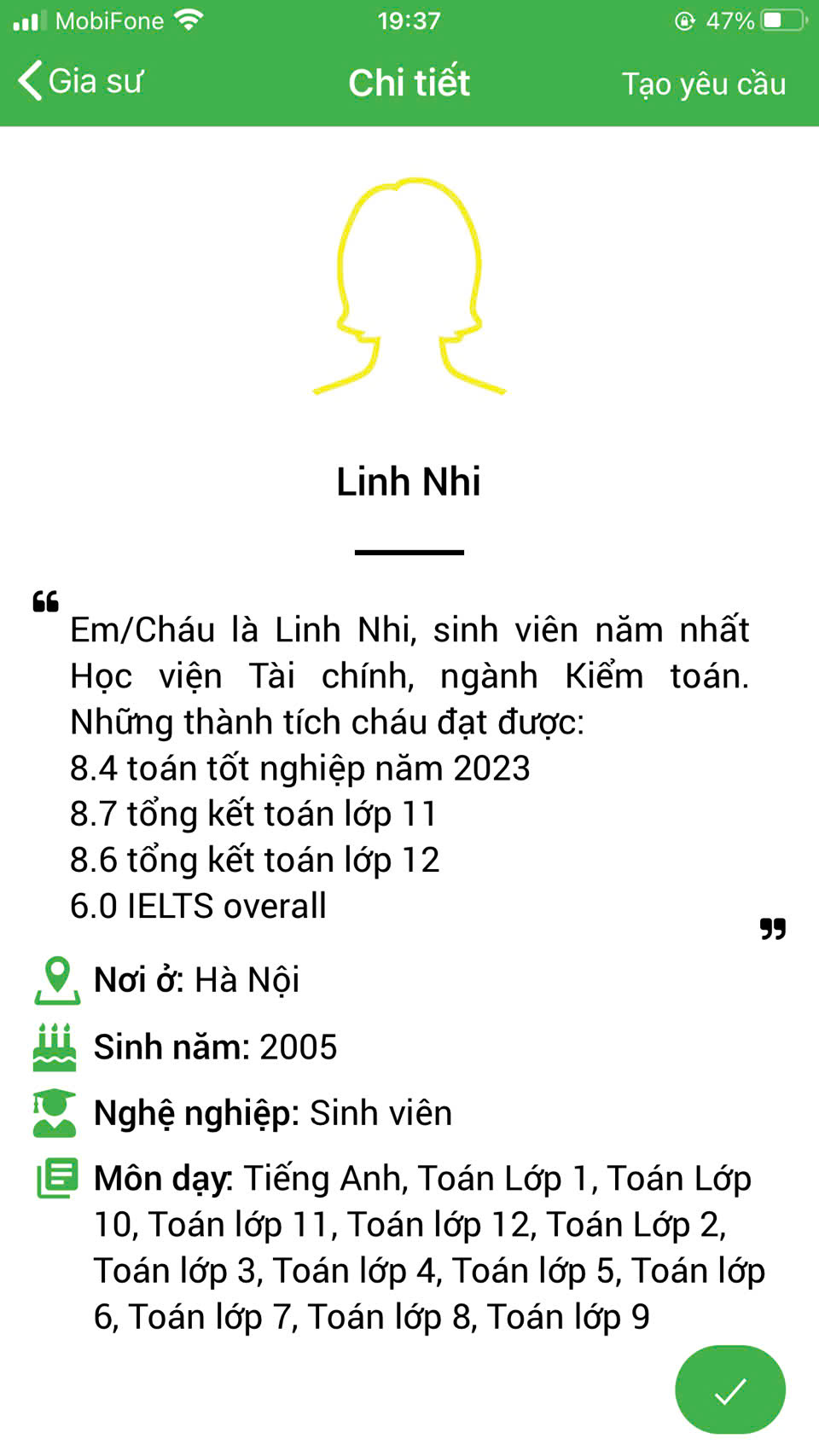 dạy kèm tại hà nội